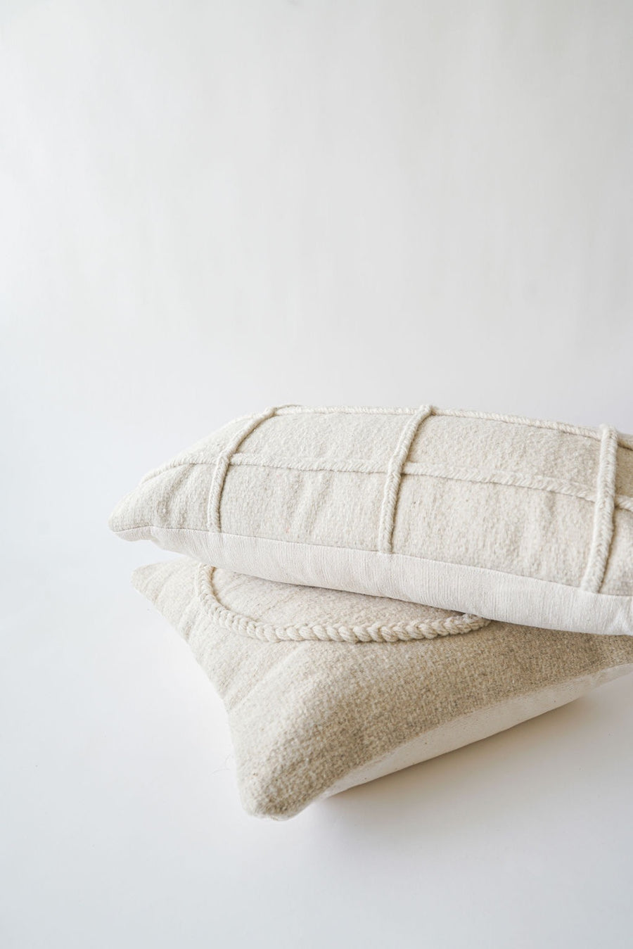 Sand Checkered Lumbar Pillow Throw Pillows by Mano Made