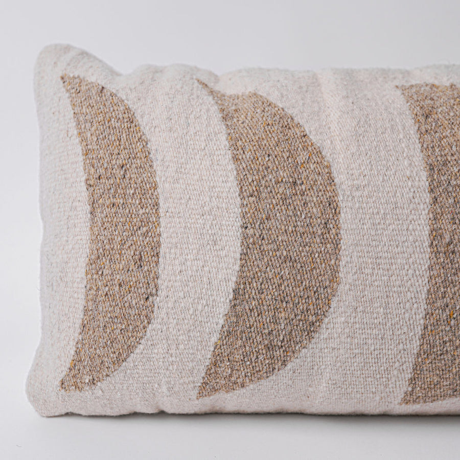 Sand Checkered Lumbar Pillow Throw Pillows by Mano Made